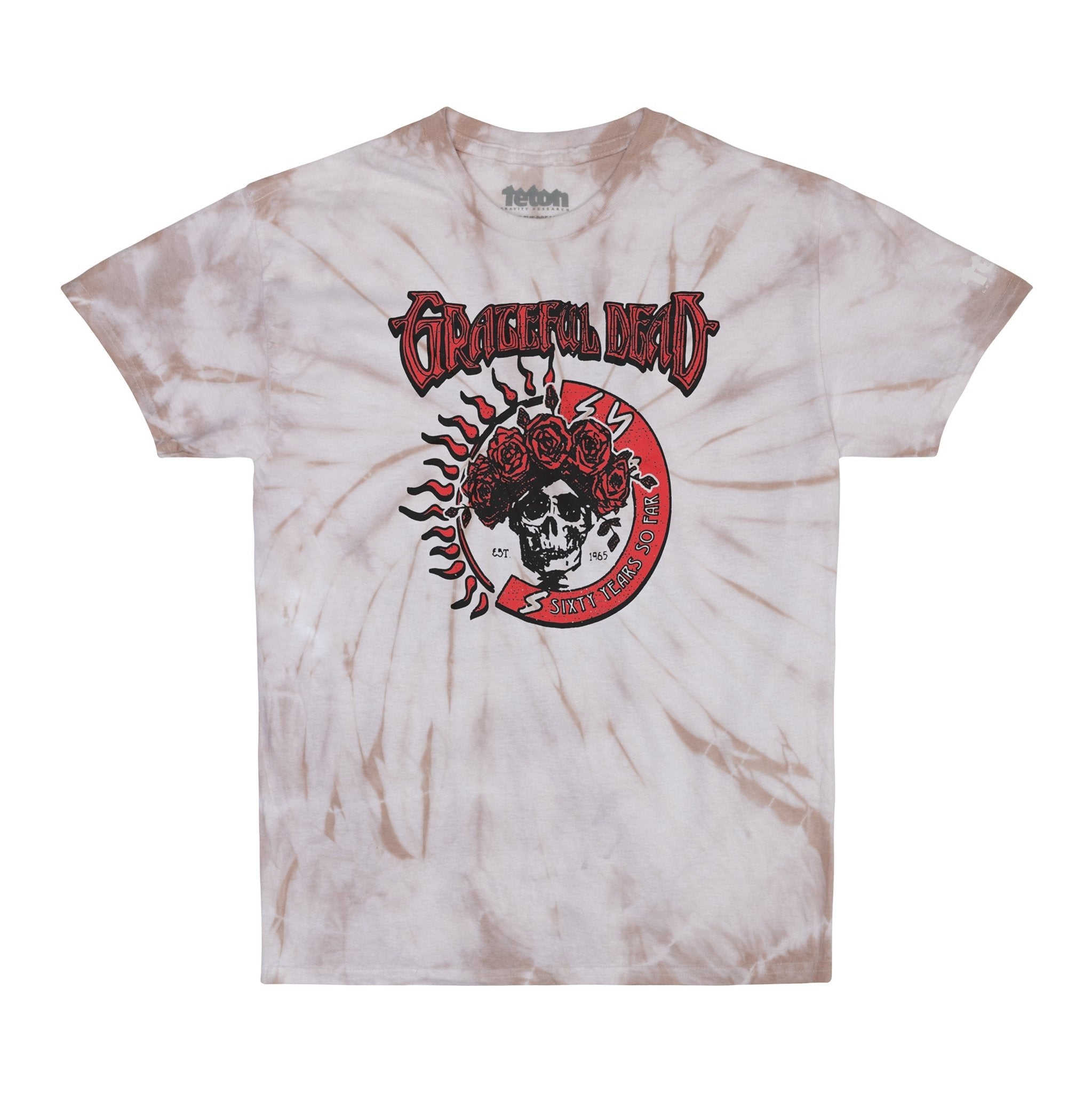 Grateful Dead 60th x TGR Dead of the Dawn Tie - Dye Tee - Spider Taupe - Teton Gravity Research
