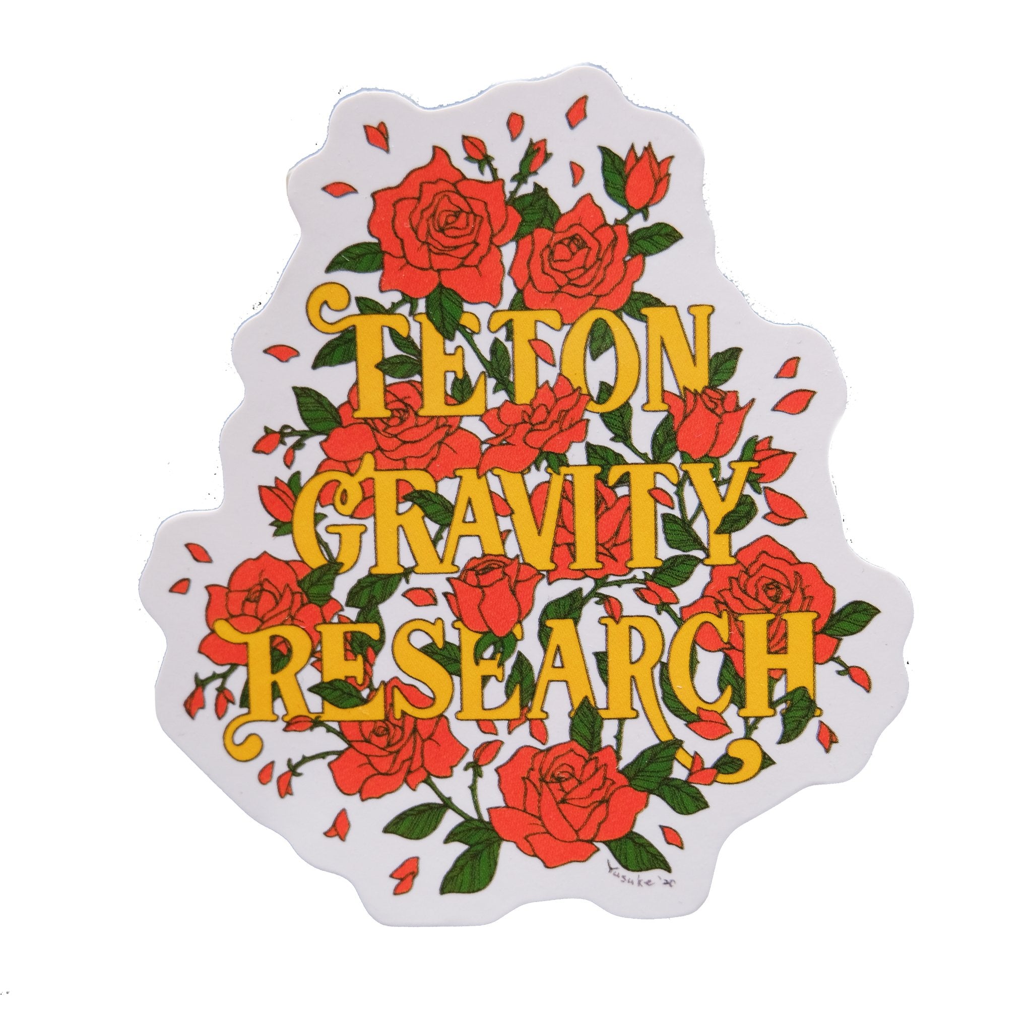 Yusuke Komori x TGR "Roses" Sticker - Teton Gravity Research