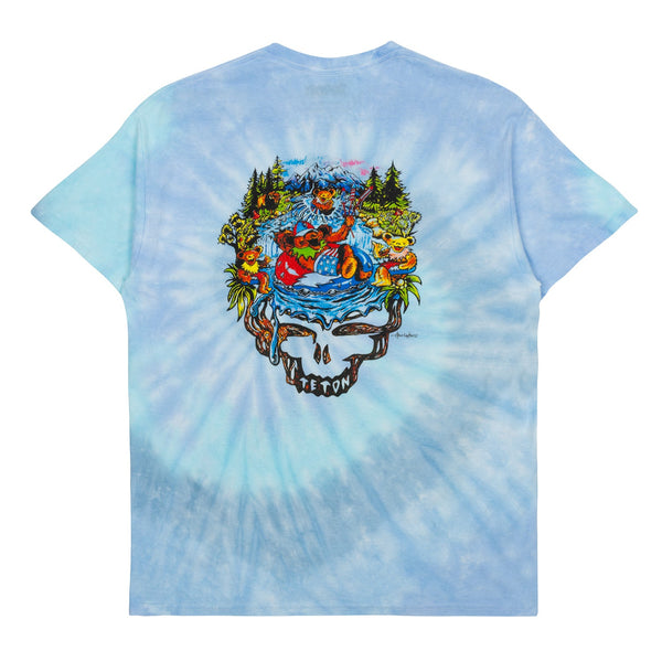 G-DRAGON フーデイ T-SHIRT TIE-DYE BLUE VER. Vintage Global Generation GG Dragon Surf Tie Dye Blue T Shirt 90's