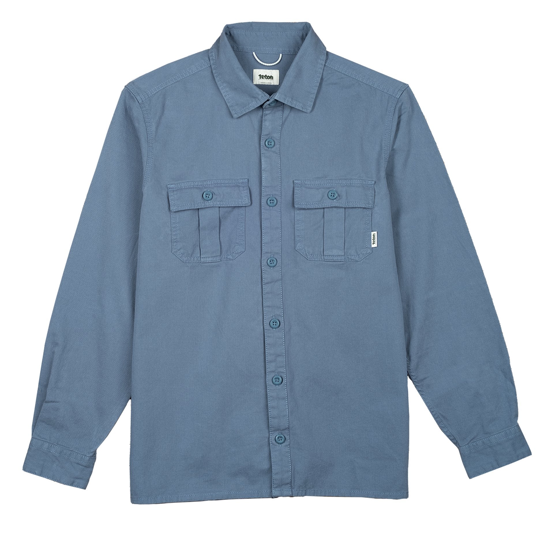 Button Down Shirt with sold Long Sleeves and Pocket XL