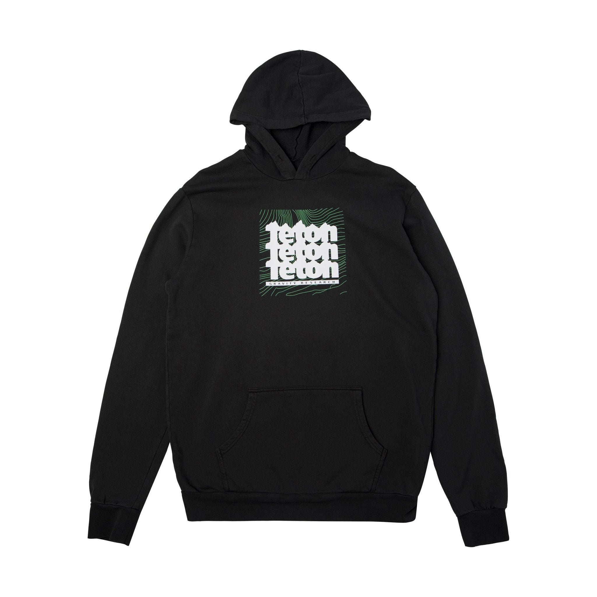 Topo Map Stacked Hoodie - Teton Gravity Research #color_black