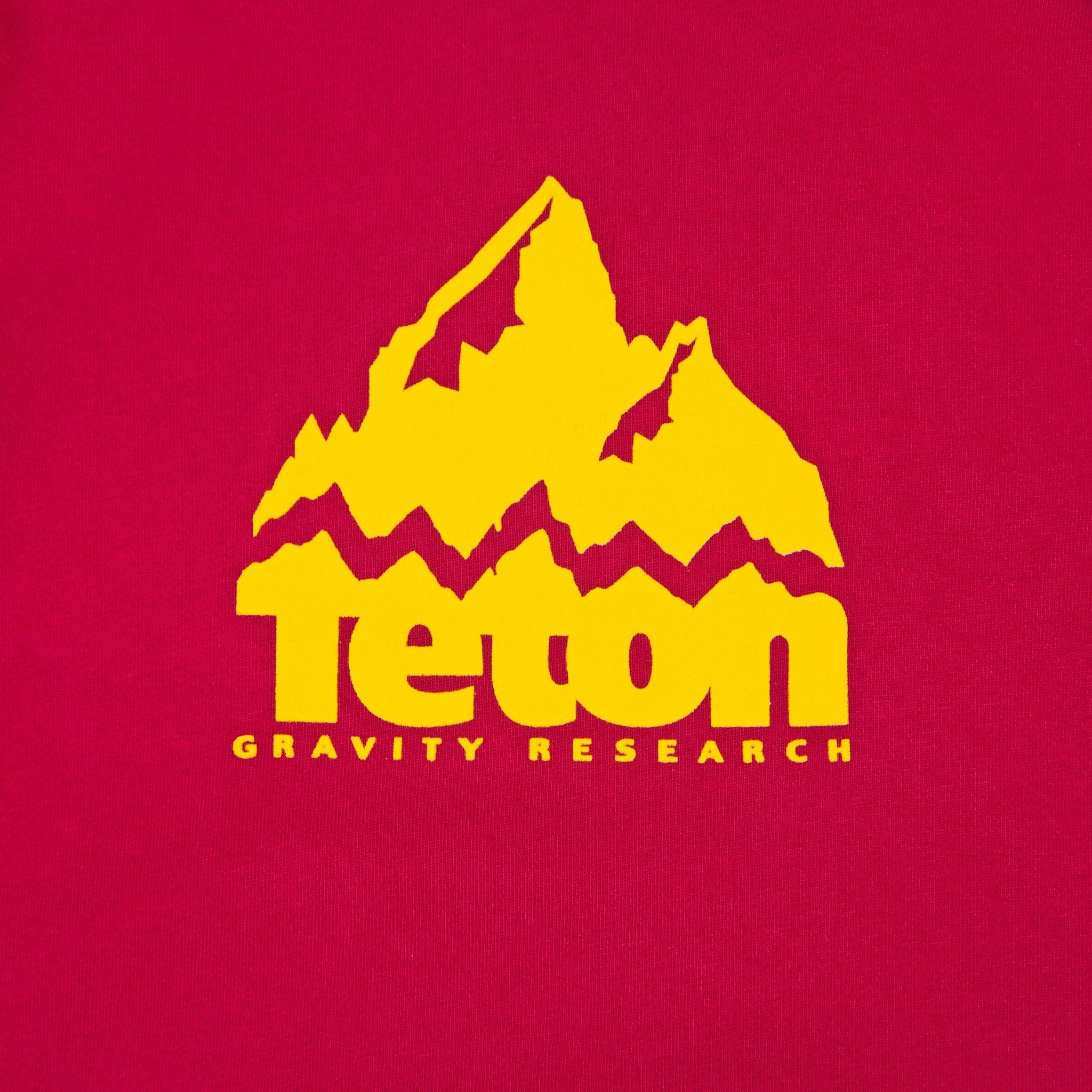 Grand Logo Hoodie 2.0 logo in yellow on maroon sweatshit. #color_maroon