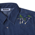 Shrooms & Daisies Denim Western by Yusuke Komori - Teton Gravity Research